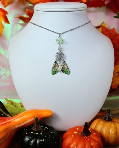 Collier ailes de fées – Attrape fée vert