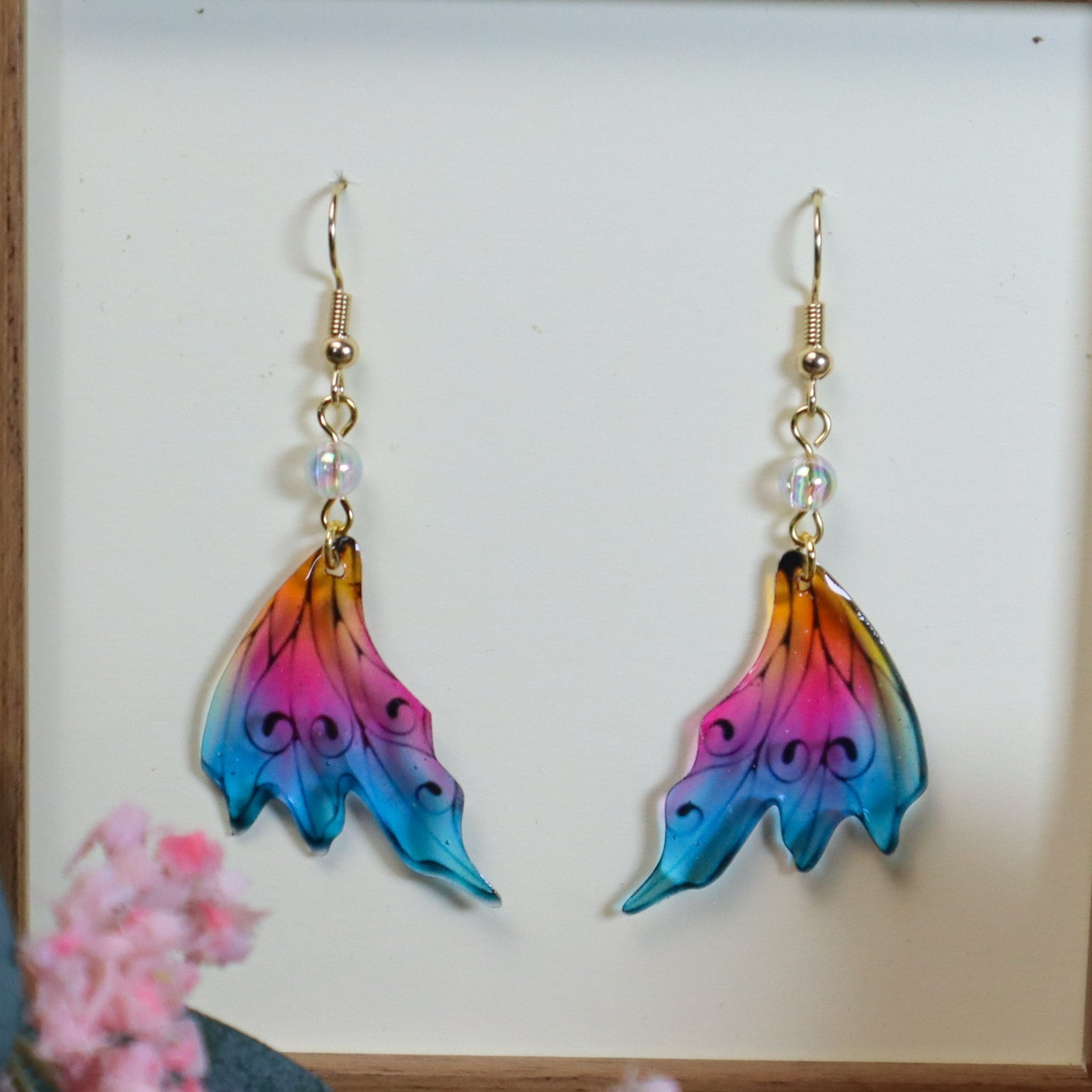 Boucles d'oreilles Fae Dragon orange – Image 2