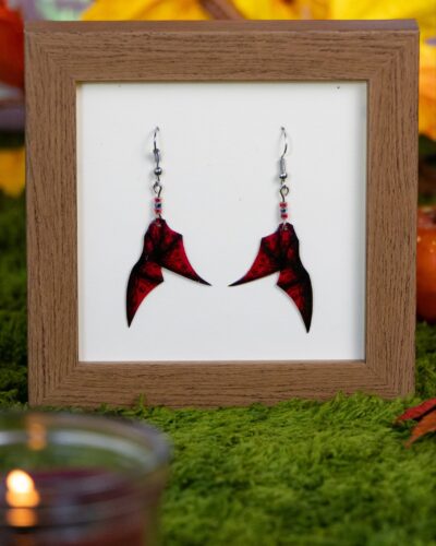 Boucles ailes de minuit rouges