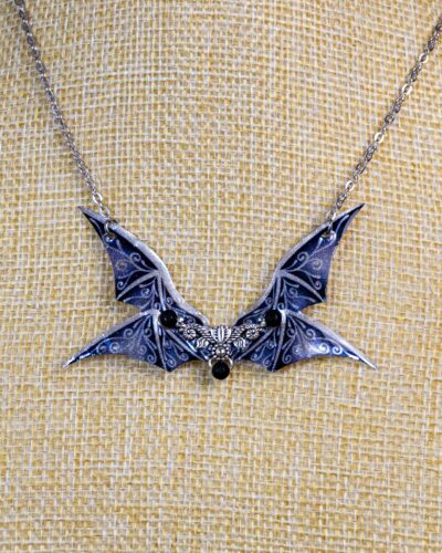 Collier ailes de minuit noires