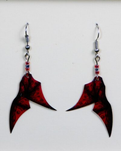 Boucles ailes de minuit rouges