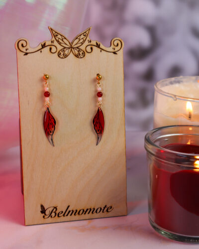 [Pièce unique] Boucles Rouge Neige