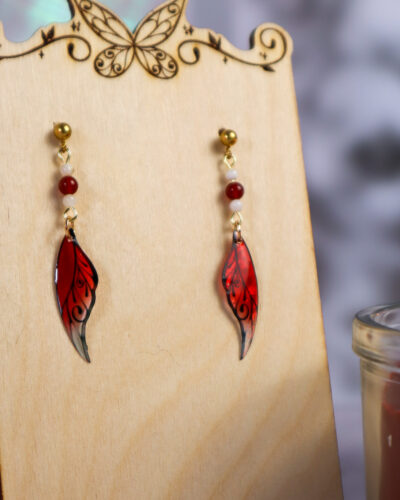 [Pièce unique] Boucles Rouge Neige